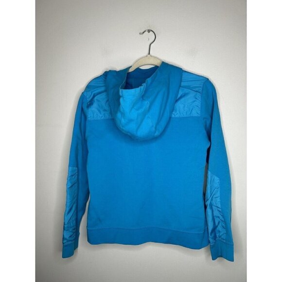 Nike Swoosh Ninja Neck Hoodie Blue Long Sleeve Vintage Y2K Size Medium - Picture 5 of 12